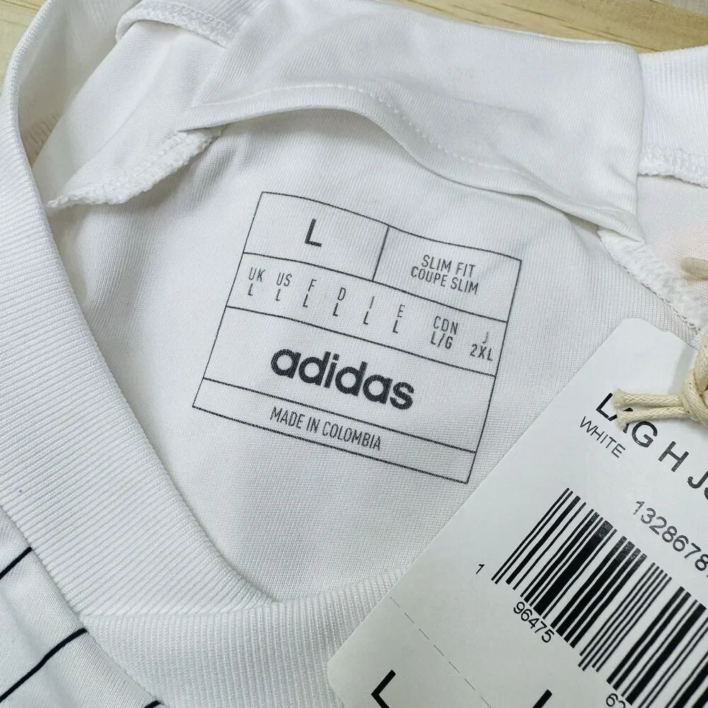 NEW LA Galaxy Adidas 24/25 Home Soccer Jersey White Mens Sz LG Slim Fit HZ6220